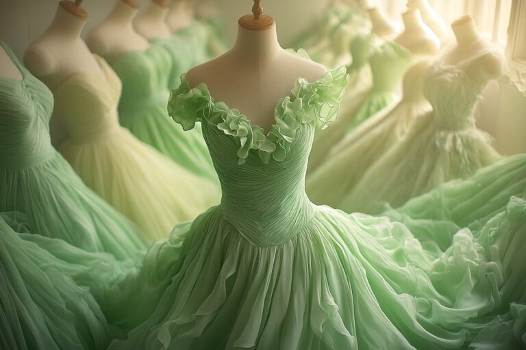 Matières et coupes : choisir la robe vert d&rsquo;eau qui vous ressemble