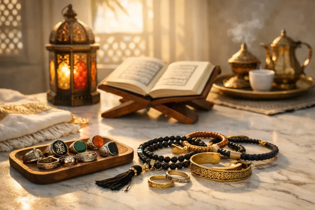 Bracelets et bagues musulmans : symboles, matières, ce qui se porte